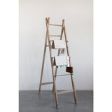 71 in. H Brown Decorative Wood and Metal A-Frame Ladder - Super Arbor