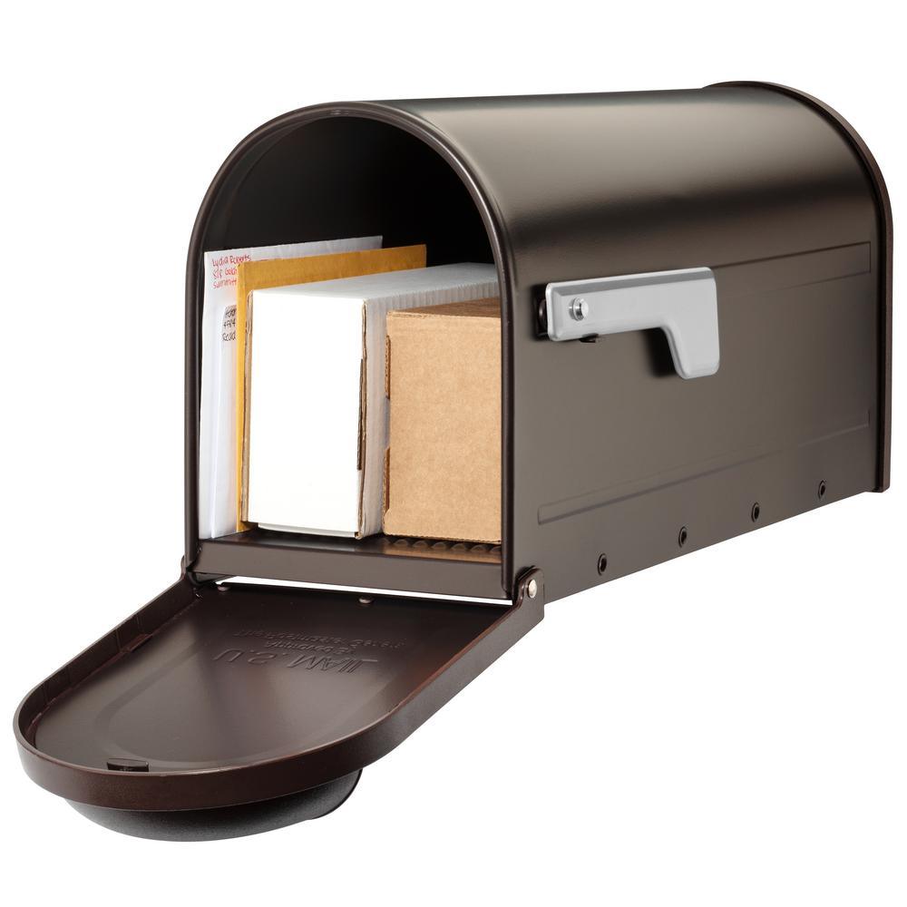 Winston Rubbed Bronze Post Mount Mailbox - Super Arbor