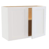 Home Decorators Collection Newport 33 in. W x 12 in. D x 24 in. H Assembled Plywood Wall Bridge Kitchen Cabinet in Pacific White with Soft Close