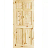 30 in. x 80 in. x 1.375 in. 6-Panel Colonial Double Hip Knotty Wood Interior Door Slab - Super Arbor
