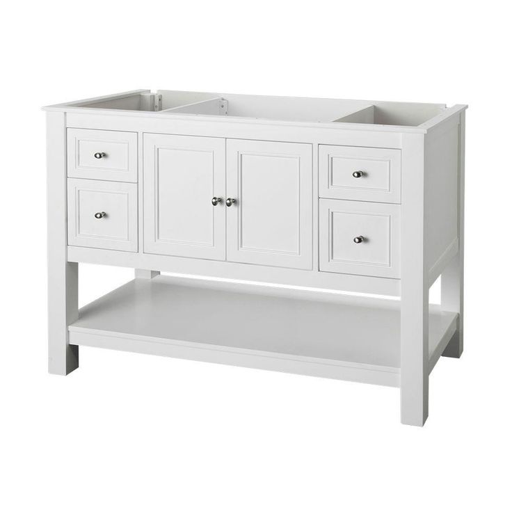 Gazette 48 in. W Bath Vanity Cabinet Only in White