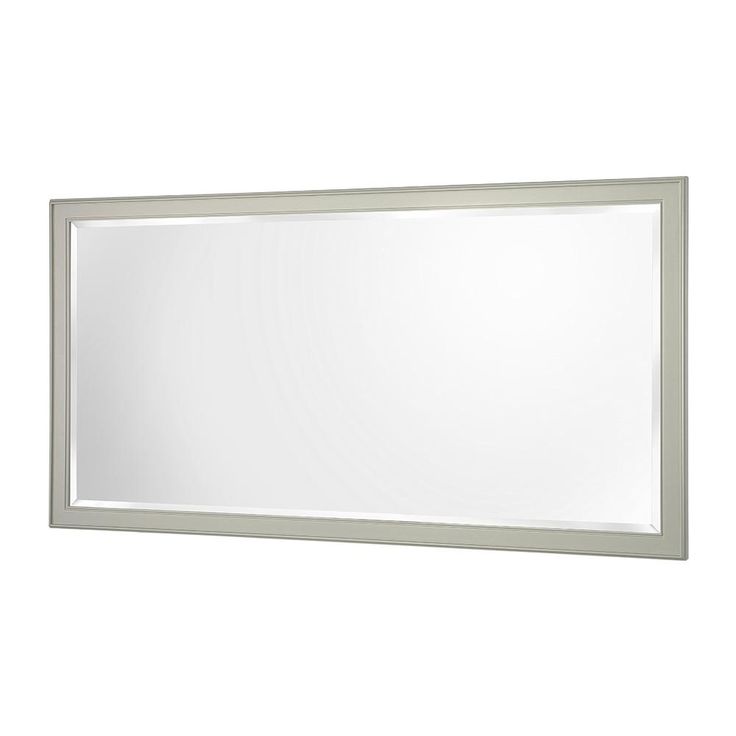 60 in. W x 31 in. H Framed Rectangular  Bathroom Vanity Mirror in Grey