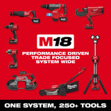Milwaukee M18 18V FORCE LOGIC 10T Knockout Tool Kit (1/2 in.–4 in.) with Bonus M18 FUEL 1/4 in. Impact Driver & SHOCKWAVE Step Bit Set