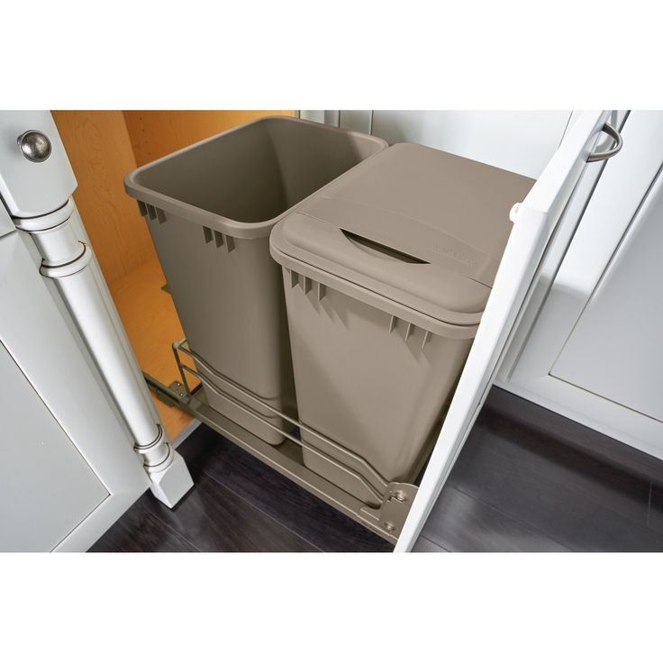 Rev-A-Shelf 50-Quart Plastic Soft Close Pull Out Trash Can