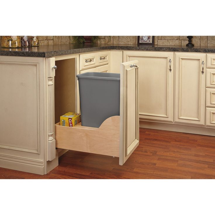 Rev-A-Shelf 50-Quart Plastic Soft Close Pull Out Trash Can