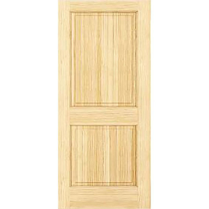 30 in. x 80 in. Unfinished 2-Double Hip Panel Solid Core Wood Interior Door Slab - Super Arbor