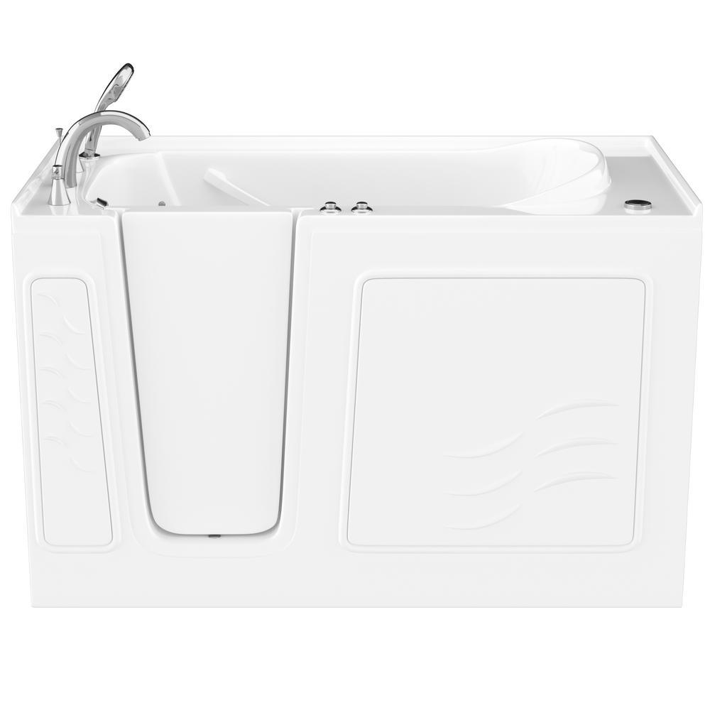 HD Series 30 in. x 60 in. Left Drain Quick Fill Walk-In Air Tub in White - Super Arbor