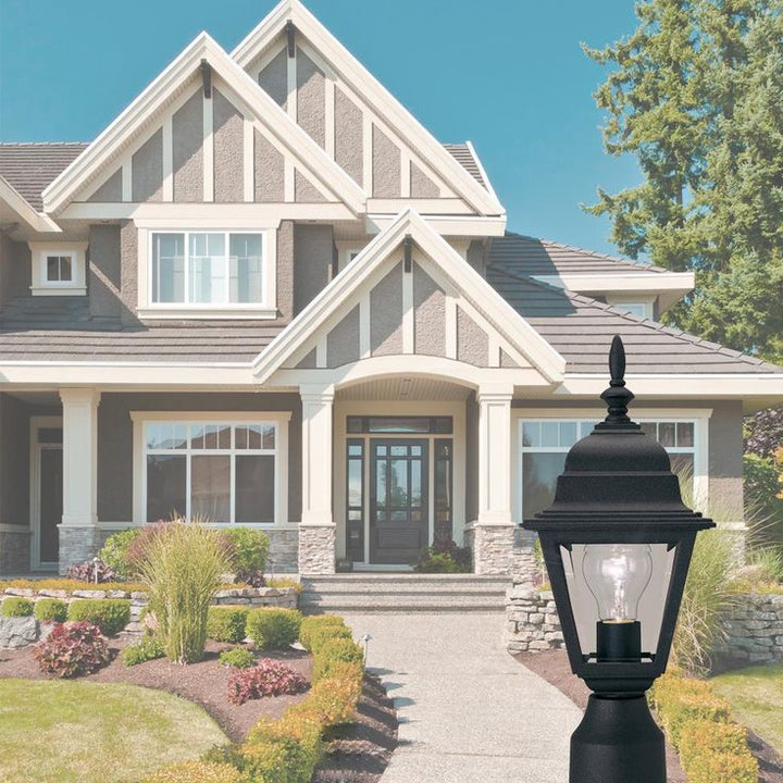 1-Light Black Outdoor Lamp