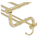 Allied Brass Carolina Collection 30-in Towel Shelf with Double Towel Bar in Satin Brass