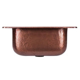 Seurat All-in-One Drop-In Copper 15 in. Single Bowl Copper Bar Sink with Pfister Bronze Faucet and Drain
