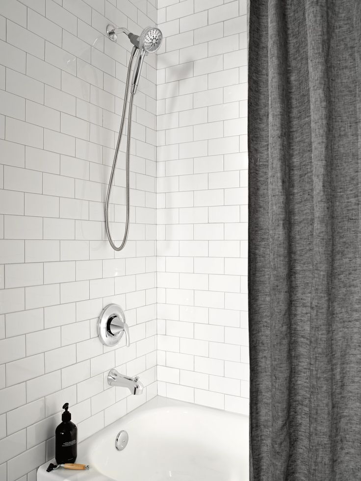 Darcy Single-Handle 5-Spray Tub and Shower Faucet with Curved Shower Rod in Spot Resist Brushed Nickel (Valve Included)