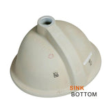 Boyel Living 13 in. x 11 in. Bathroom Ceramic Sink Oval Lavatory Undercounter in White,