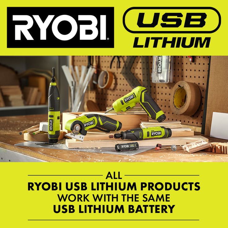 RYOBI USB Lithium 3/8 in. Ratchet Kit with 2.0 Ah Battery and USB Charging Cable with USB Lithium 2.0 Ah Lithium Battery