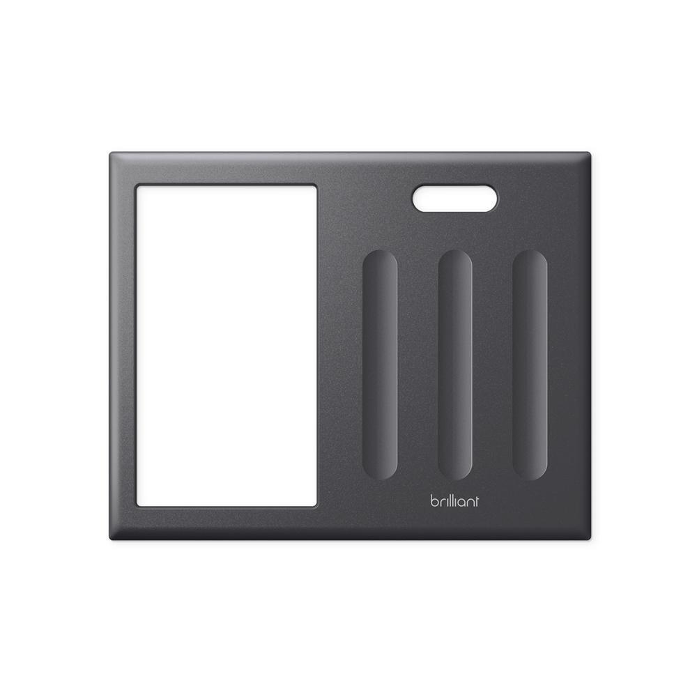 Smart Home Control 3-Switch Panel Snap-On Frame in Black - Super Arbor