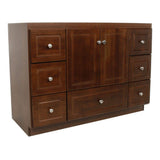 Ultraline 60 in. W x 21 in. D x 34.5 in. H Vanity for Center Basin Cabinet Only in Satin White - Super Arbor