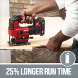PWRCORE 20-Volt Lithium-Ion Cordless 7/8 in. Stroke Length Jigsaw Kit - Super Arbor