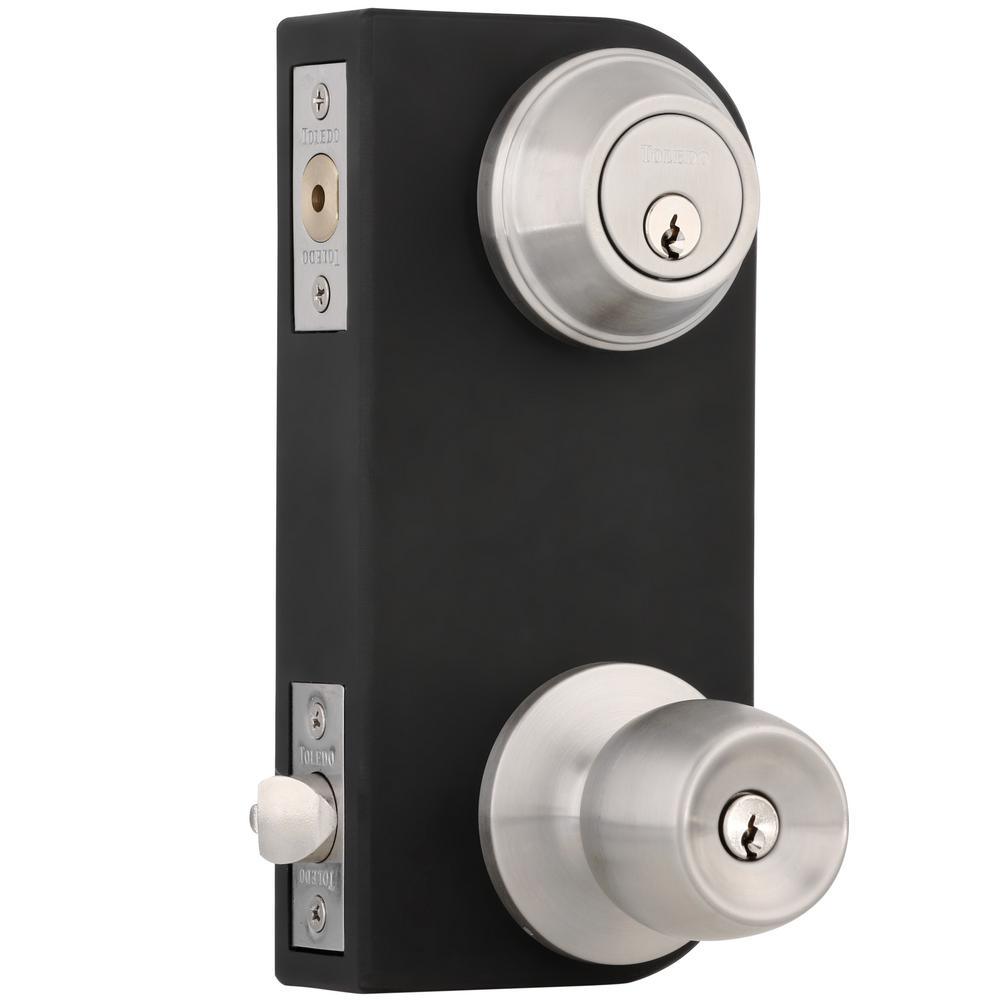 Single Cylinder Satin Nickel Combo Set - Super Arbor