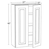 Home Decorators Collection Grayson 27 in. W x 12 in. D x 42 in. H Assembled Plywood Wall Kitchen Cabinet in Mythic Blue with Soft Close