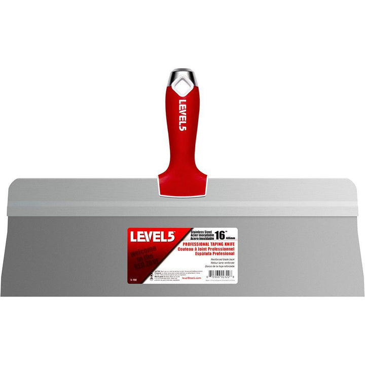16 in. Stainless Steel Big Back Taping Knife with Soft Grip Handle - Super Arbor