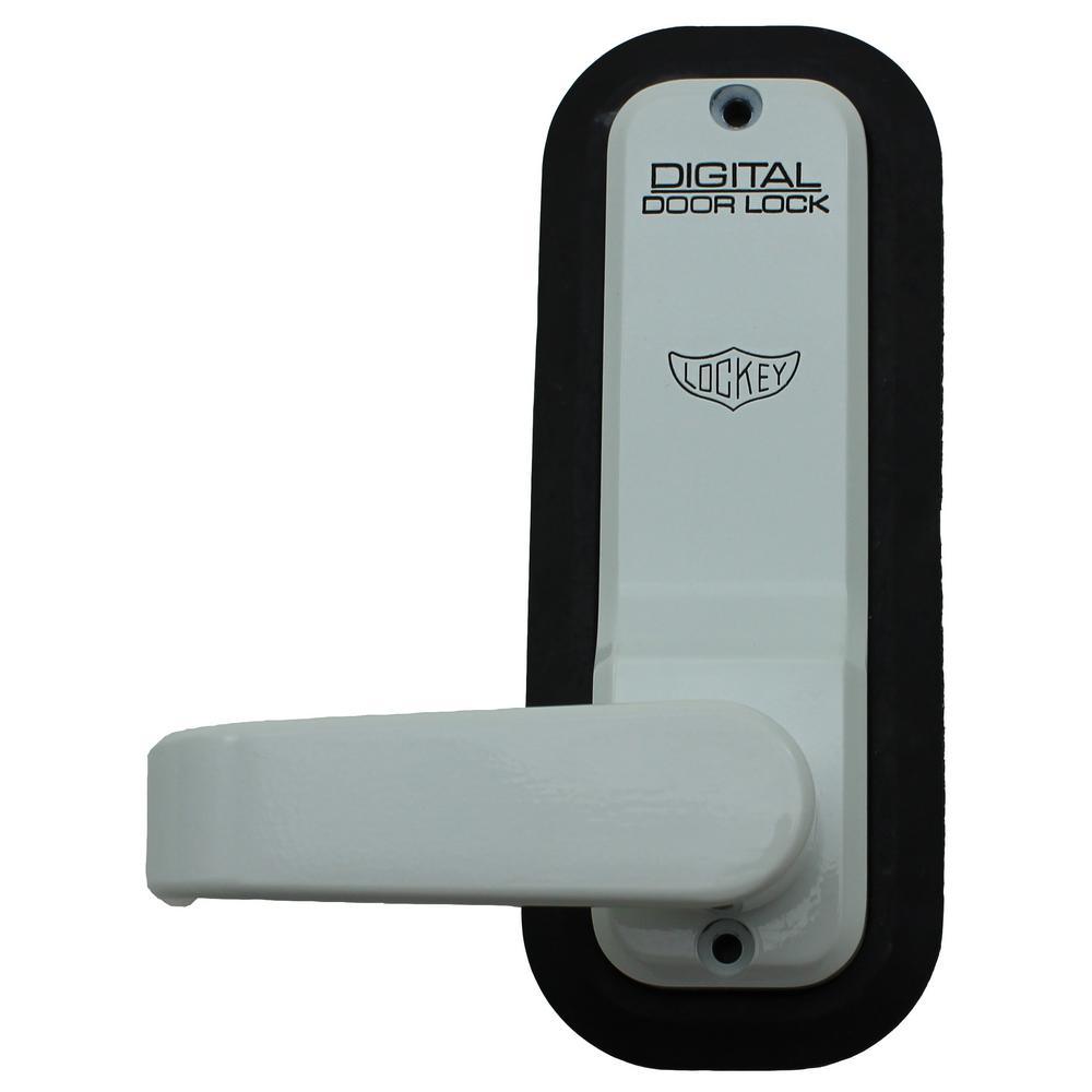 White Keyless Mechanical Passage Door Lever Lock Handle set - Super Arbor