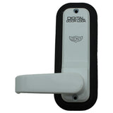 White Keyless Mechanical Passage Door Lever Lock Handle set - Super Arbor
