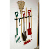 36 in. Black Garage Garden and Sports Tool Organizer with 5 Wall Mounted Adjustable Tool Holders - Super Arbor