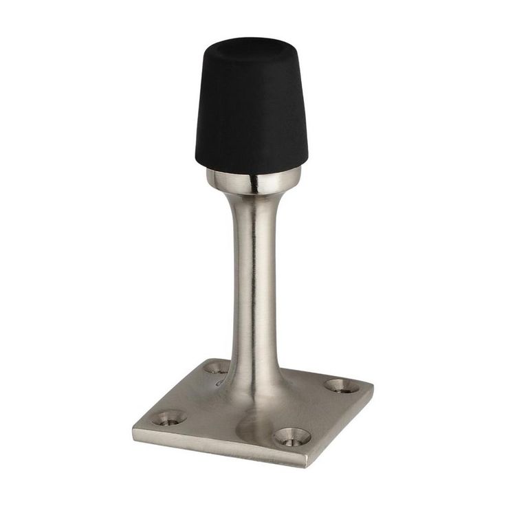 Skirting Mount 3 in. Satin Nickel Door Stop