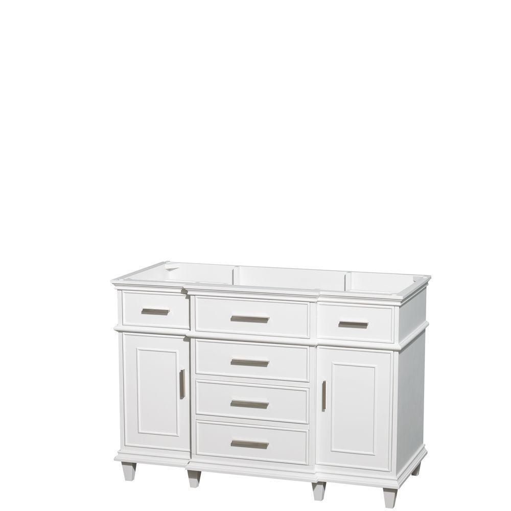 Berkeley 48 in. Vanity Cabinet Only in White - Super Arbor
