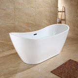 70 in. Luxury Acrylic Flatbottom Soaking Bathtub Spa in White with Oil Rubbed Bronze Trim - Super Arbor
