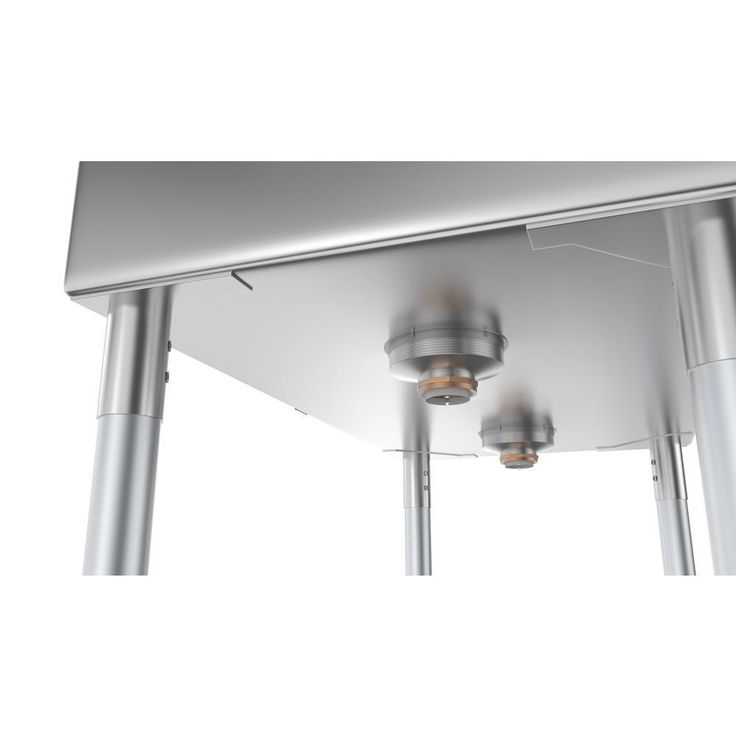 Freestanding Stainless Steel 52 in. 2-Hole Double Bowl Commercial Kitchen Sink
