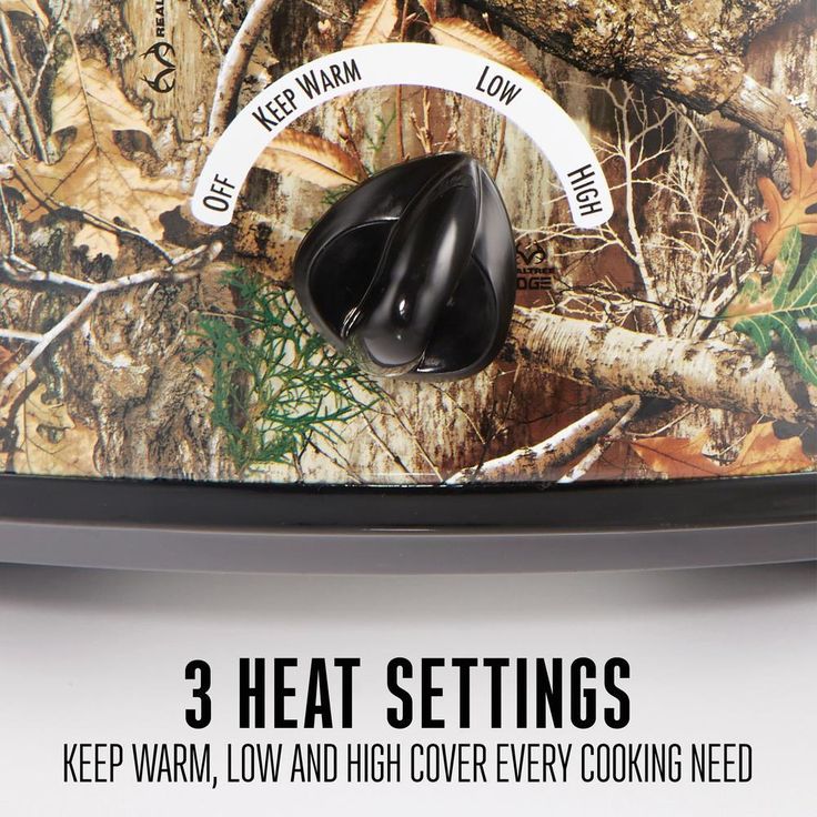 Realtree Edge 5 Qt. Camouflage Slow Cooker with Lid Strap