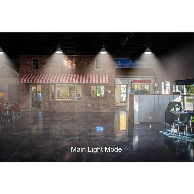 Commercial Electric 11 in. White Integrated LED Low Bay Light with Uplight, at 9000 Lumens, 5000K Daylight