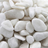 Rain Forest 0.5 in. to 1.5 in., 20 lb. Small Snow White Pebbles - Super Arbor