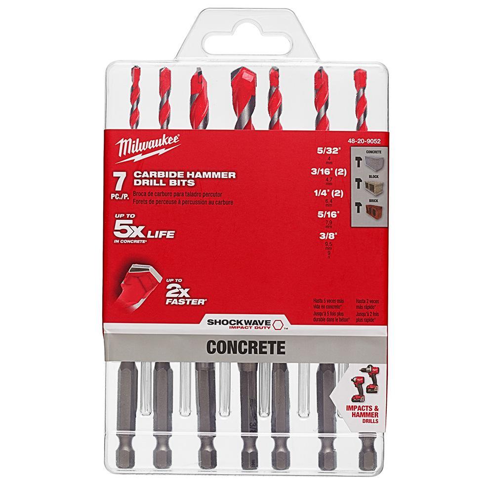 SHOCKWAVE IMPACT DUTY Titanium Drill Bit Set W/ Carbide Hammer Drill Bit Kit (22-Piece) - Super Arbor