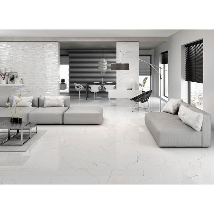 Emser SCULPTURE 5-Pack White 12-in x 24-in Glazed Porcelain Stone Look Wall Tile
