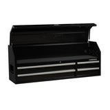 61 in. W x 15.8 in. D 4-Drawer Tool Chest with Power Strip in Black