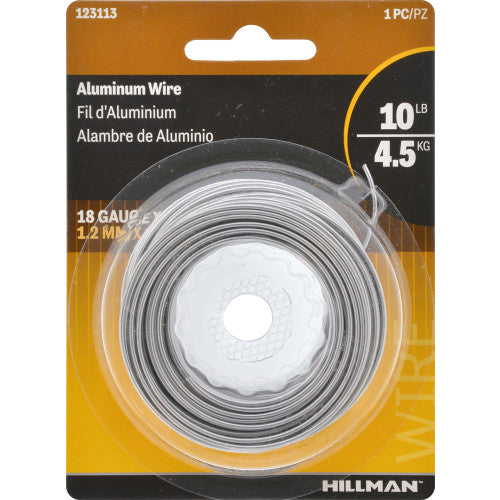 Hillman 50 ft Aluminum 18-Gauge Hobby Wire, 10 lb Capacity