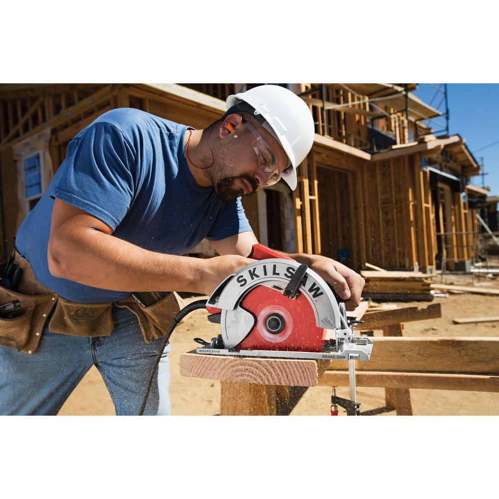 7-1/4 in. 15 Amp Corded Electric Magnesium Side Winder Circular Saw with Brake with 24-Tooth Diablo Carbide Blade - Super Arbor