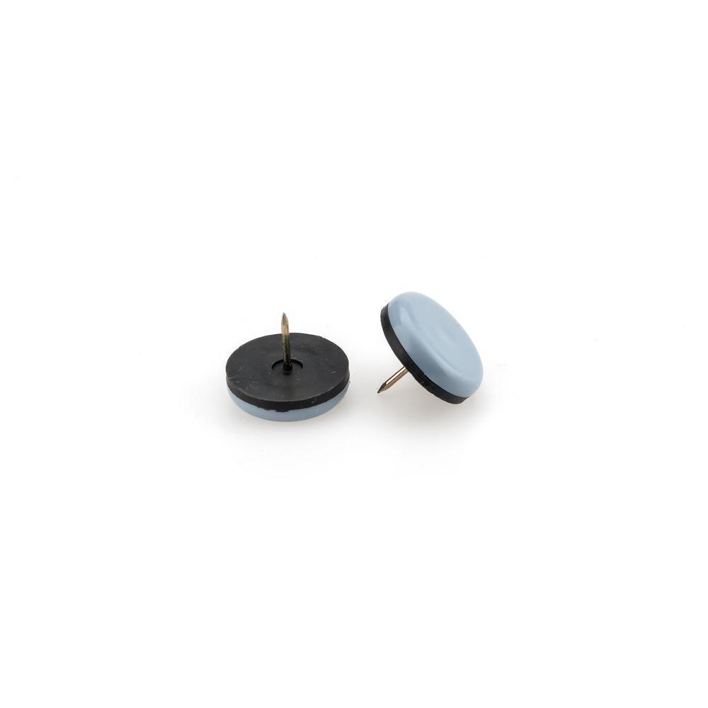 1-1/4 in. Gray and Black Base Nail-on Glides (4-Pack) - Super Arbor