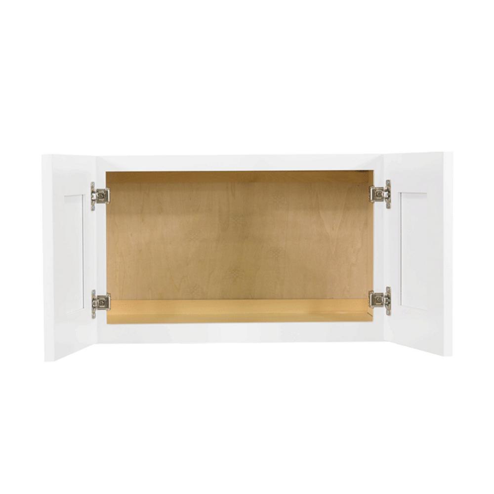 Lancaster Shaker Assembled 24x18x12 in. Wall Cabinet with 2 Doors No Shelf in White - Super Arbor