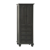 Thompson 24 in. W x 68 in. H x 16 in. D Bathroom Linen Storage Cabinet in Charcoal Glaze - Super Arbor