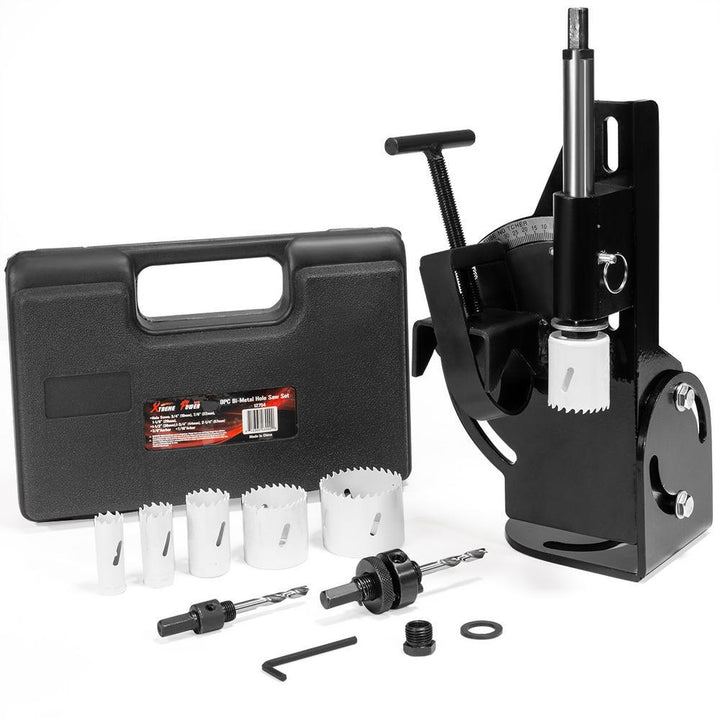 0.5 in. to 2.0 in. O.D Tube Notcher and Pipe Cutter with 60-Degree Notch and Hole Saw Kit