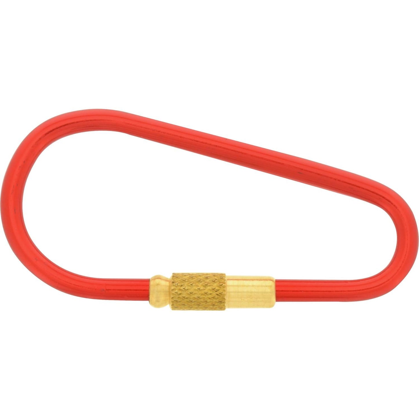 Hillman 1 in. D Metal Red/Silver Split Rings Carabiner Key Ring
