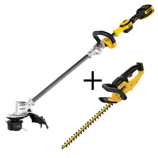DEWALT 20V MAX Brushless Cordless String Trimmer with Bonus 22 in. 20V MAX Hedge Trimmer (Tool Only) - Super Arbor