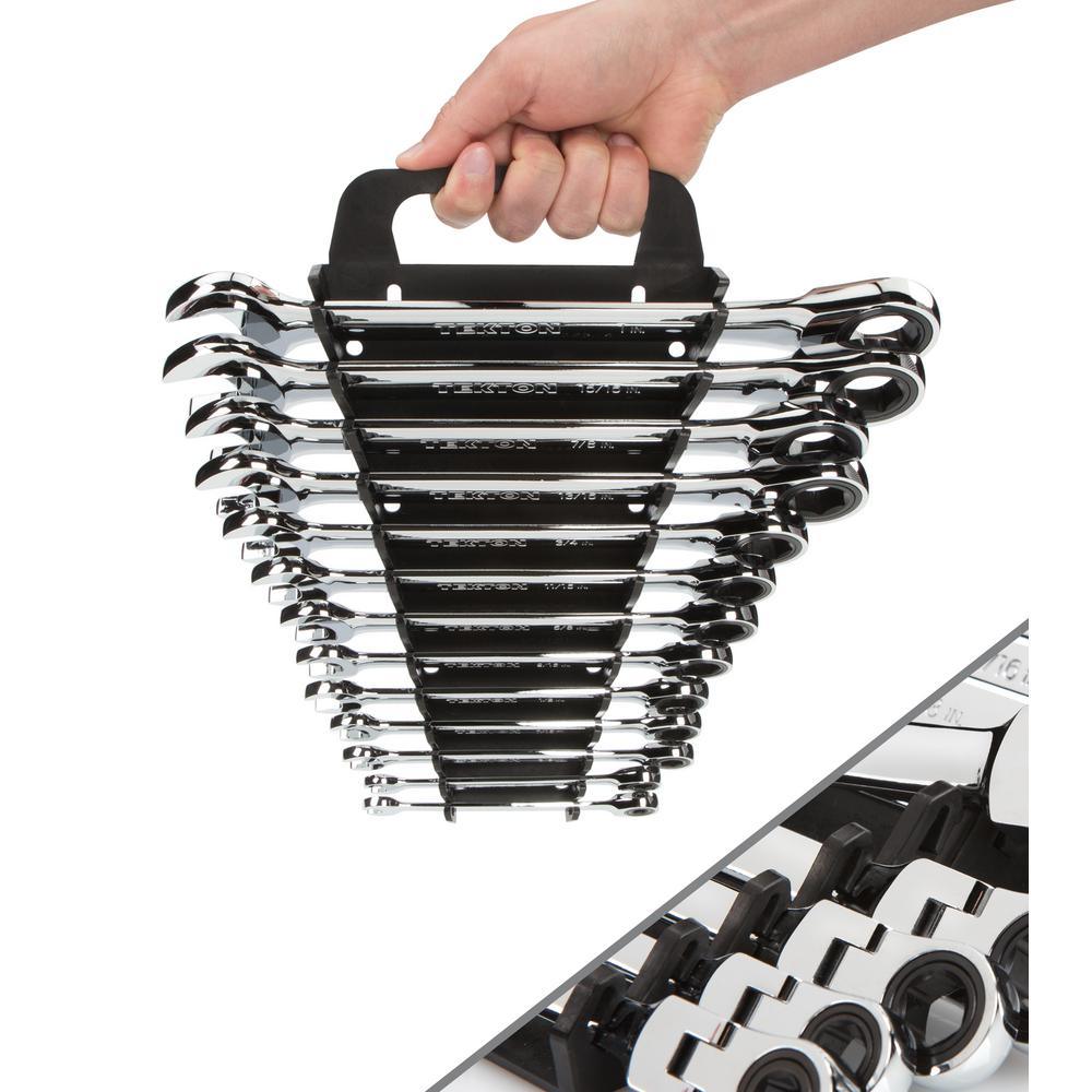 1/4-1 in. Flex-Head Ratcheting Combination Wrench Set (13-Piece) - Super Arbor