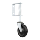 4 in. Gate Caster with Adjustable Spring Bracket and 125 lb. Load Rating