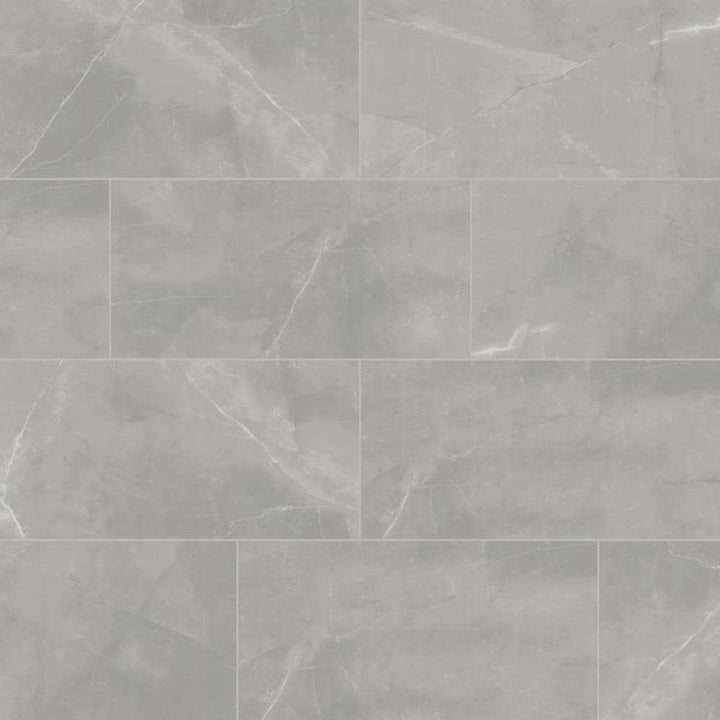 Madison Celeste 12 in. x 24 in. Polished Porcelain Stone Look Floor and Wall Tile (16 sq. ft./Case)