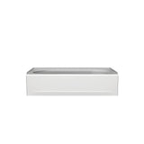 Princeton 5 ft. Americast Left-Hand Drain Rectangular Bathtub in White - Super Arbor