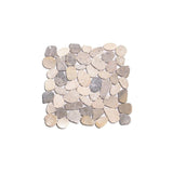 Cruz Bay Sliced Pebble Tile River Grey 11-1/2 in. x 11-1/2 in. x 9.5 mm Mesh-Mounted Mosaic Tile (10.12 sq. ft. / case)