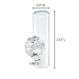 Medium Clear Crystal Hooks (2-Hooks) (3-Adhesive Strips) - Super Arbor